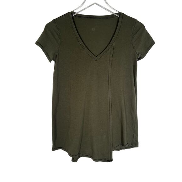 Lululemon Knot A Problem Tee 6 Green Short Sleeve V-Neck Activewear - Picture 4 of 8